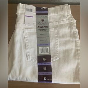Gloria Vanderbilt Amanda White 5 Pocket Stretch Jeans Size 18 Stretch Average